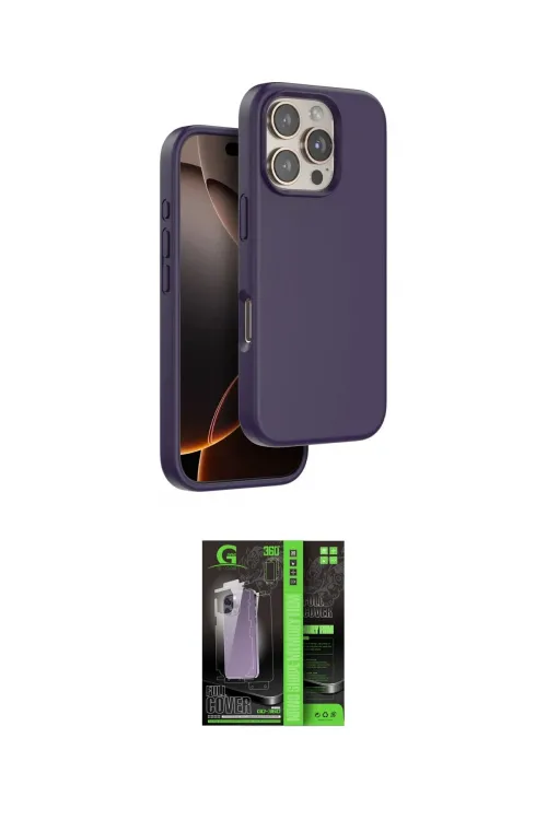 ieg™ iPhone 16 Pro Kılıf Kıvılcım Çizgi Serisi - Şeffaf 360 Full Body Arka Koruyucu