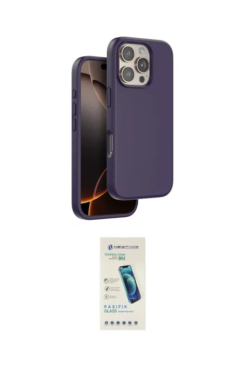 ieg™ iPhone 16 Pro Kılıf Kıvılcım Çizgi Serisi - Şeffaf Pasifik Cam Ekran Koruyucu