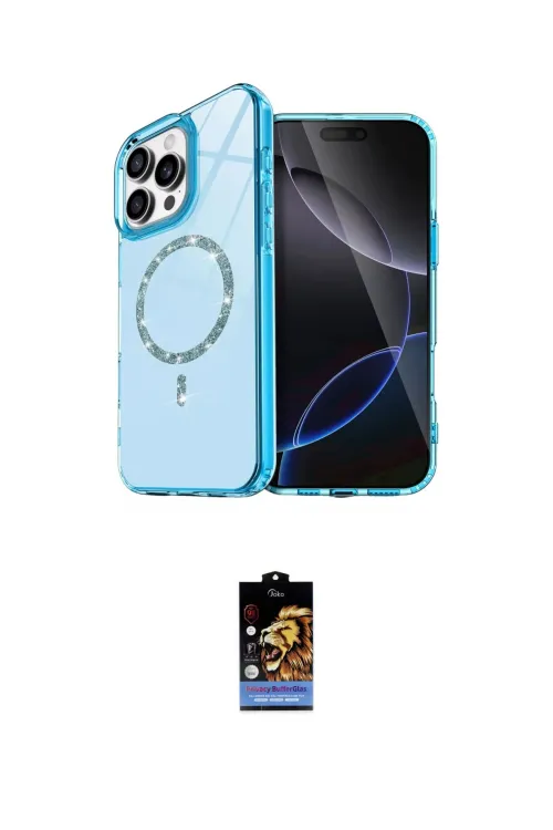 ieg™ iPhone 16 Pro Kılıf Kıvılcım Form Prime - Siyah Buffer Hayalet Cam Ekran Koruyucu