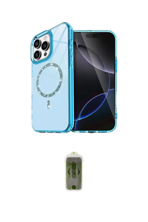 ieg™ iPhone 16 Pro Kılıf Kıvılcım Form Prime - Siyah Joko Magic 5D Hayalet Cam
