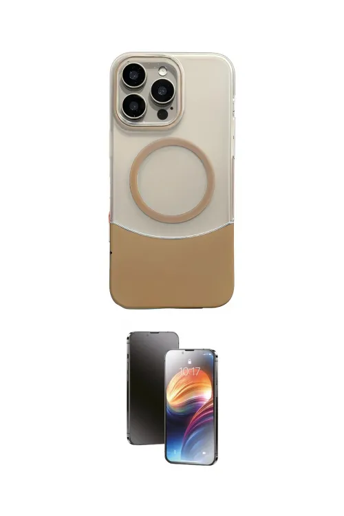 ieg™ iPhone 16 Pro Kılıf Kozmos Form Özel Seri - Siyah 3D Antistatik Mat Seramik Nano Ekran Koruyucu