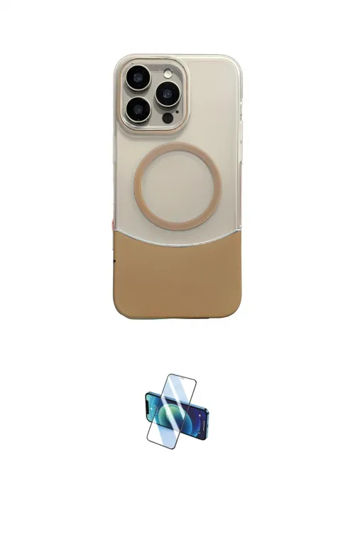ieg™ iPhone 16 Pro Kılıf Kozmos Form Özel Seri - Siyah 3D Antistatik Seramik Nano Ekran Koruyucu
