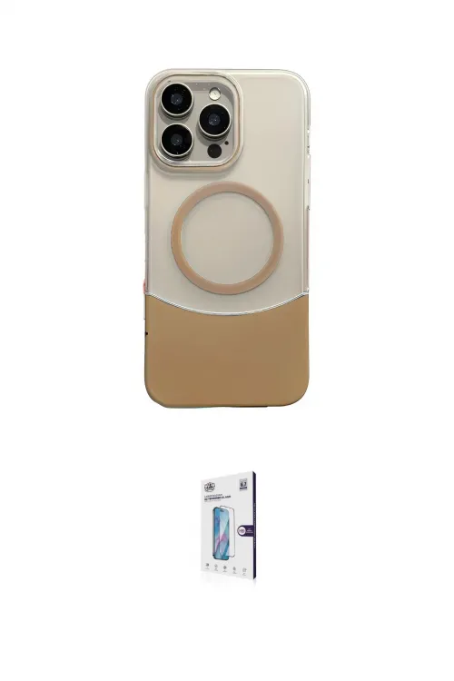 ieg™ iPhone 16 Pro Kılıf Kozmos Form Özel Seri - Siyah Bilvis 0.18mm Plus Cam Ekran Koruyucu