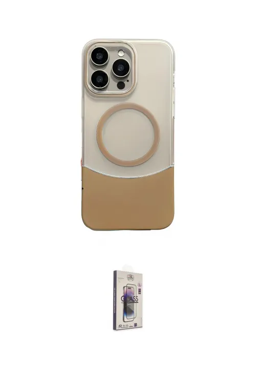 ieg™ iPhone 16 Pro Kılıf Kozmos Form Özel Seri - Siyah Bilvis 3D Cam Ekran Koruyucu