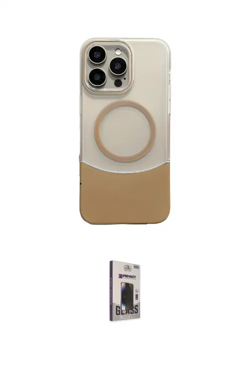 ieg™ iPhone 16 Pro Kılıf Kozmos Form Özel Seri - Siyah Bilvis Hayalet Cam Ekran Koruyucu