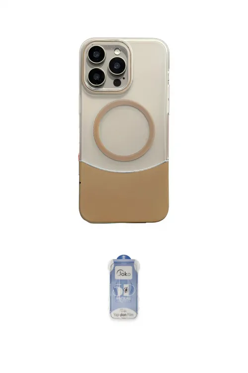 ieg™ iPhone 16 Pro Kılıf Kozmos Form Özel Seri - Siyah Joko Magic 5D Cam