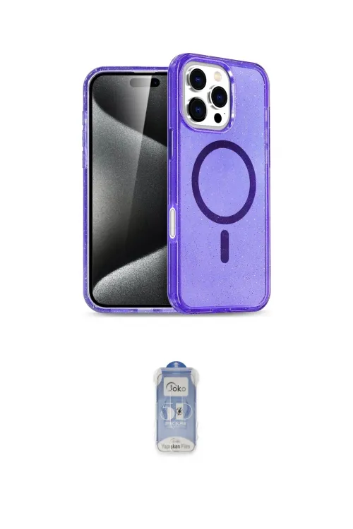 ieg™ iPhone 16 Pro Kılıf Nova Asil Prime - Siyah Joko Magic 5D Cam