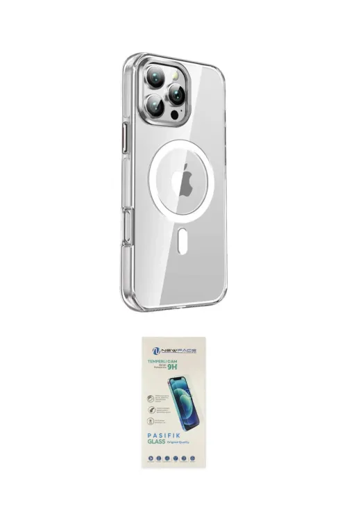 ieg™ iPhone 16 Pro Kılıf Nova Doku - Şeffaf Pasifik Cam Ekran Koruyucu