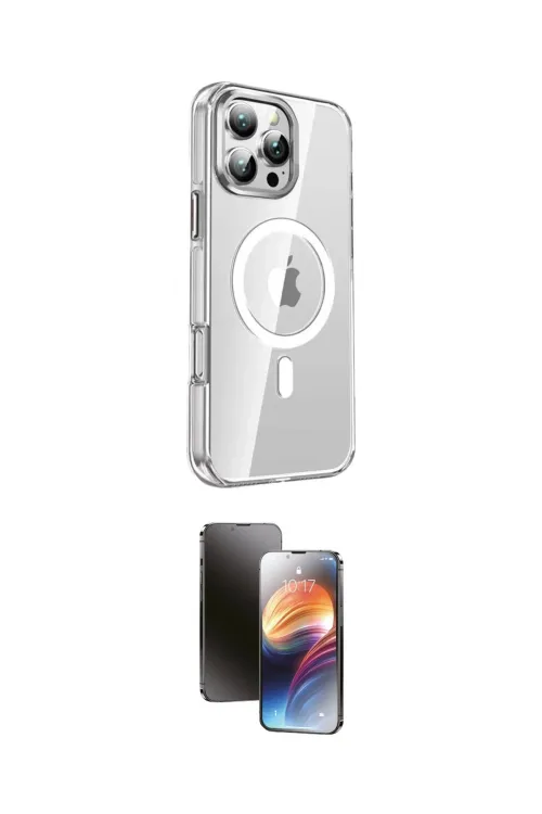 ieg™ iPhone 16 Pro Kılıf Nova Doku - Siyah 3D Antistatik Mat Seramik Nano Ekran Koruyucu