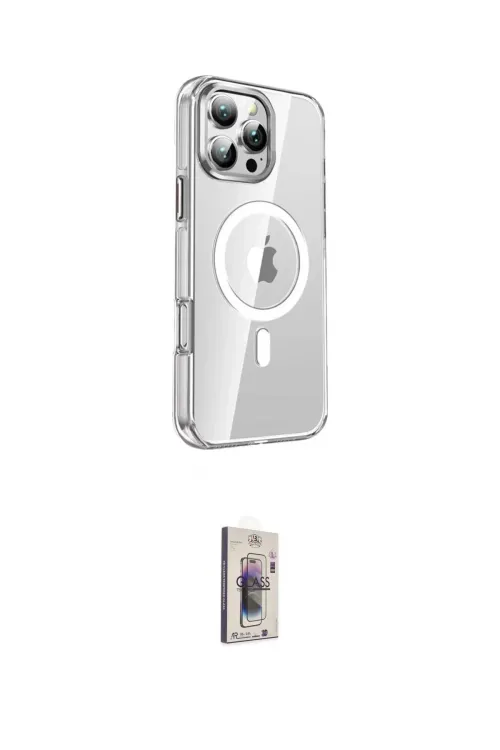 ieg™ iPhone 16 Pro Kılıf Nova Doku - Siyah Bilvis 3D Cam Ekran Koruyucu