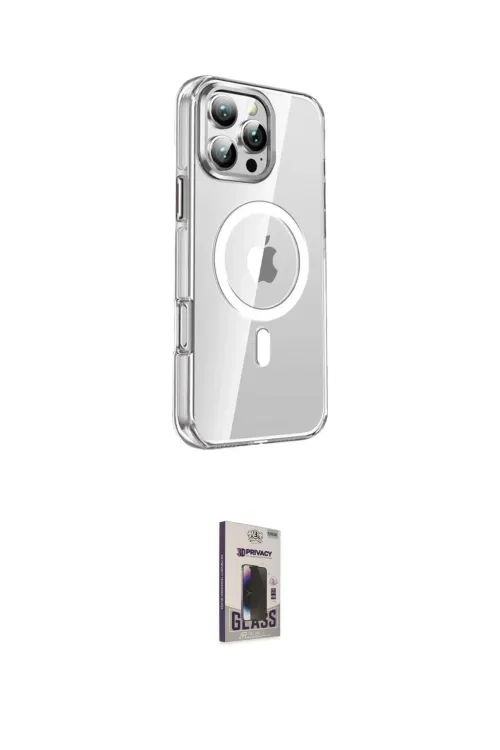ieg™ iPhone 16 Pro Kılıf Nova Doku - Siyah Bilvis Hayalet Cam Ekran Koruyucu