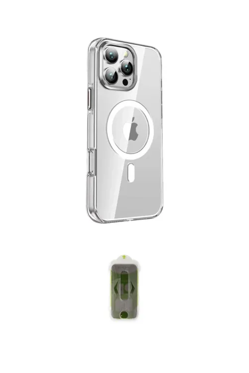 ieg™ iPhone 16 Pro Kılıf Nova Doku - Siyah Joko Magic 5D Hayalet Cam