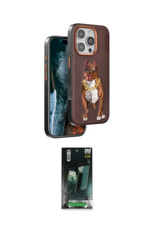 ieg™ iPhone 16 Pro Kılıf Nova Form Koleksiyonu - Siyah 360 Mat Full Body Arka Koruyucu