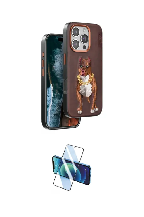 ieg™ iPhone 16 Pro Kılıf Nova Form Koleksiyonu - Siyah 3D Antistatik Cam Ekran Koruyucu