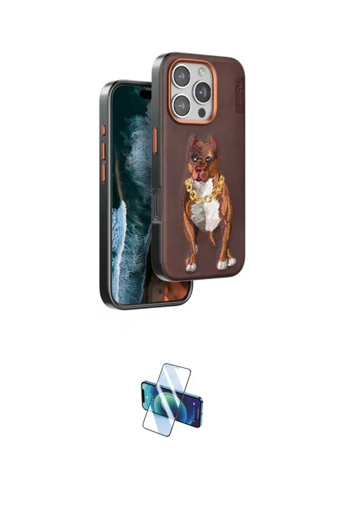 ieg™ iPhone 16 Pro Kılıf Nova Form Koleksiyonu - Siyah 3D Antistatik Seramik Nano Ekran Koruyucu
