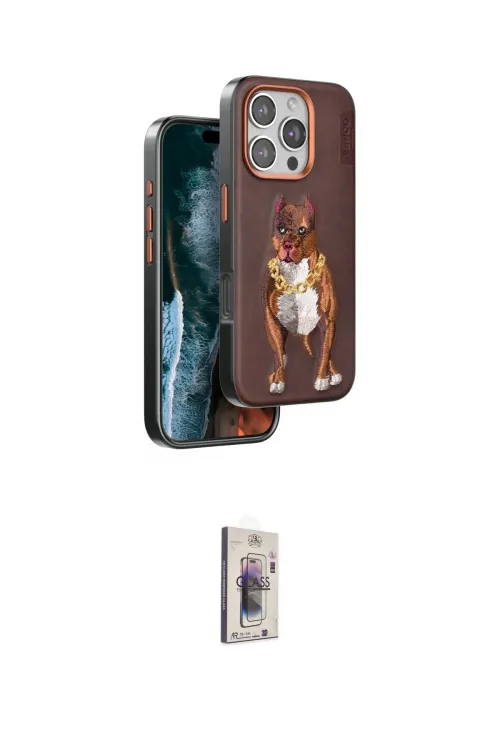 ieg™ iPhone 16 Pro Kılıf Nova Form Koleksiyonu - Siyah Bilvis 3D Cam Ekran Koruyucu