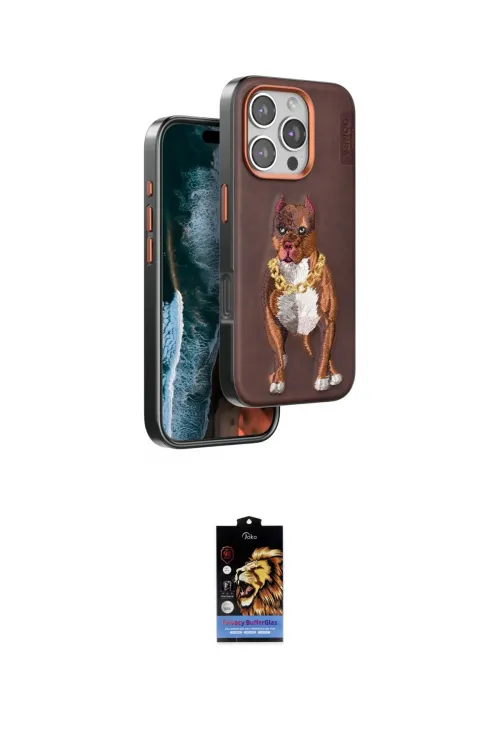 ieg™ iPhone 16 Pro Kılıf Nova Form Koleksiyonu - Siyah Buffer Hayalet Cam Ekran Koruyucu