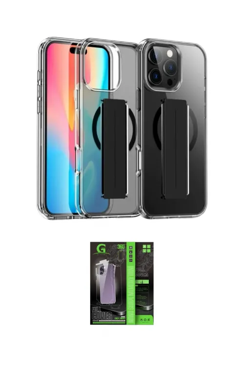 ieg™ iPhone 16 Pro Kılıf Nova Işık Koleksiyonu - Şeffaf 360 Full Body Arka Koruyucu