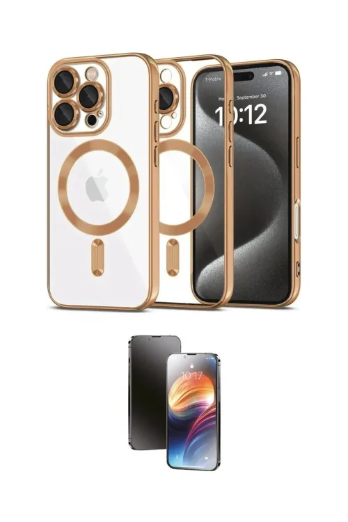ieg™ iPhone 16 Pro Kılıf Nova Işık Özel Seri - Siyah 3D Antistatik Mat Seramik Nano Ekran Koruyucu