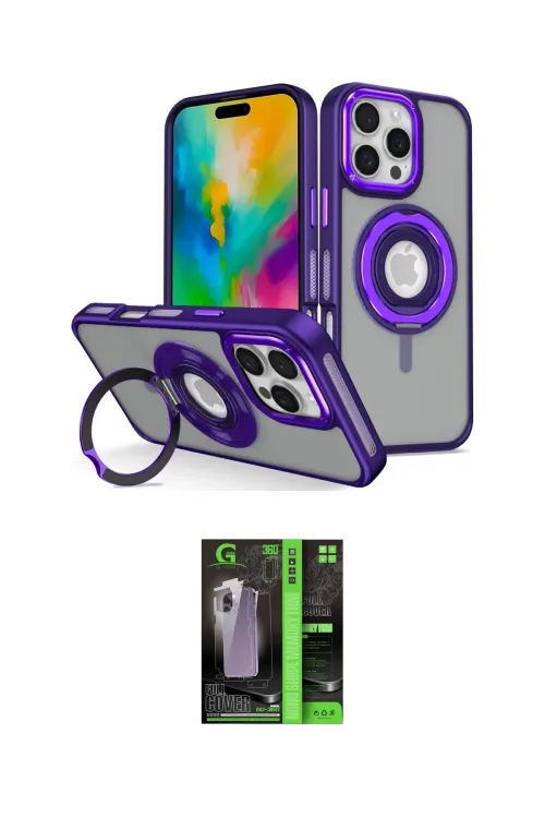 ieg™ iPhone 16 Pro Kılıf Nova Minimal Serisi - Şeffaf 360 Full Body Arka Koruyucu