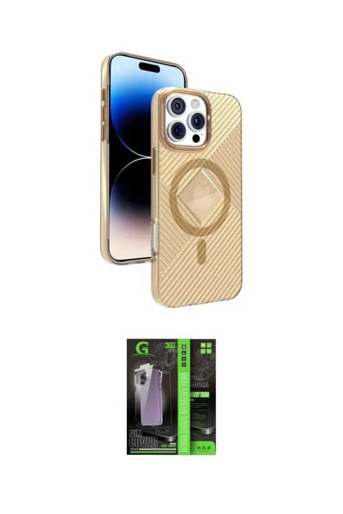 ieg™ iPhone 16 Pro Kılıf Nova Modern Prime - Şeffaf 360 Full Body Arka Koruyucu