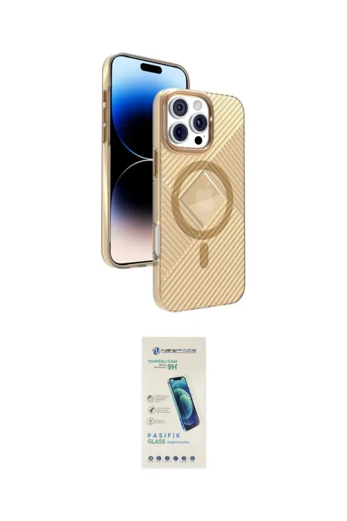 ieg™ iPhone 16 Pro Kılıf Nova Modern Prime - Şeffaf Pasifik Cam Ekran Koruyucu