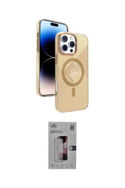 ieg™ iPhone 16 Pro Kılıf Nova Modern Prime - Siyah Bilvis 3D Mat Cam Ekran Koruyucu