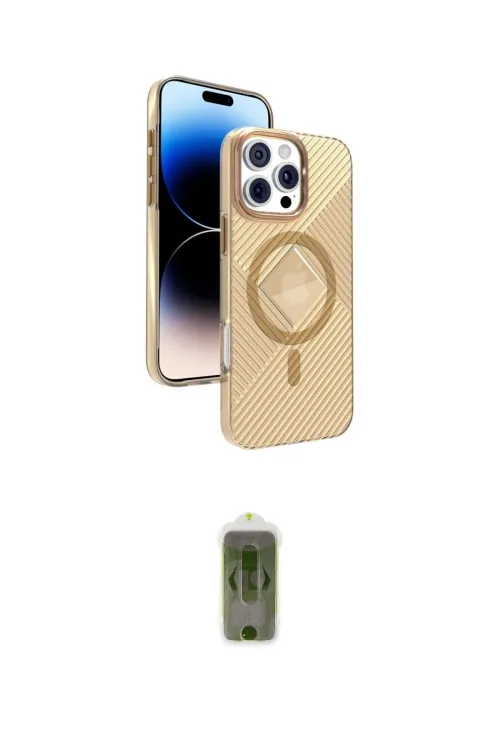 ieg™ iPhone 16 Pro Kılıf Nova Modern Prime - Siyah Joko Magic 5D Hayalet Cam