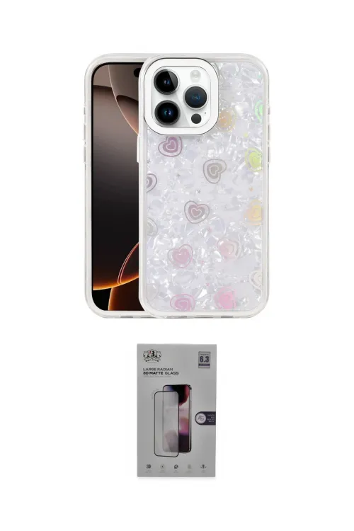 ieg™ iPhone 16 Pro Kılıf Odak Prime - Siyah Bilvis 3D Mat Cam Ekran Koruyucu