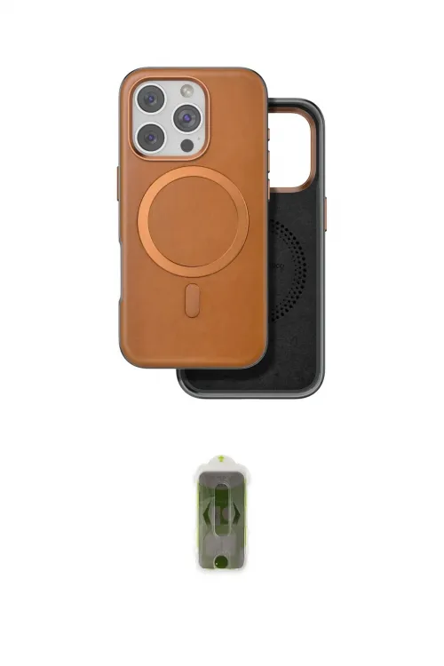 ieg™ iPhone 16 Pro Kılıf Pusula Işık Koleksiyonu - Siyah Joko Magic 5D Hayalet Cam