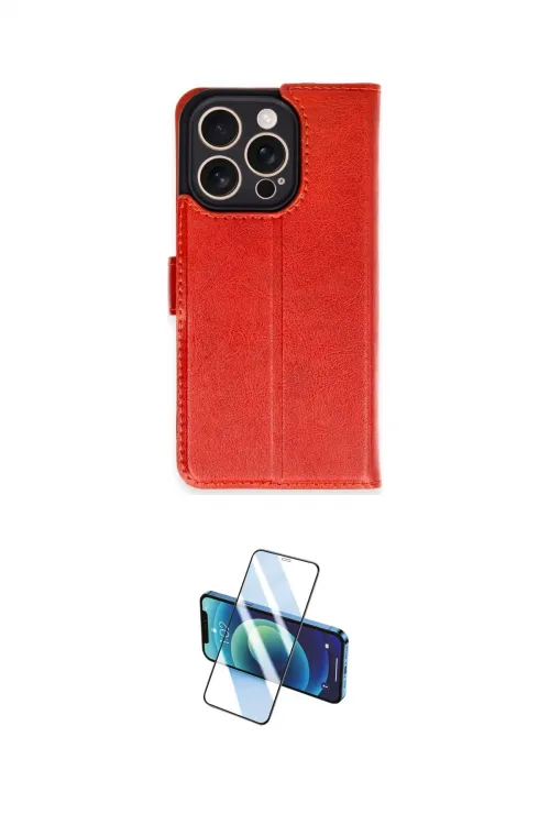 ieg™ iPhone 16 Pro Kılıf Siluet Işık Serisi - Siyah 3D Antistatik Cam Ekran Koruyucu