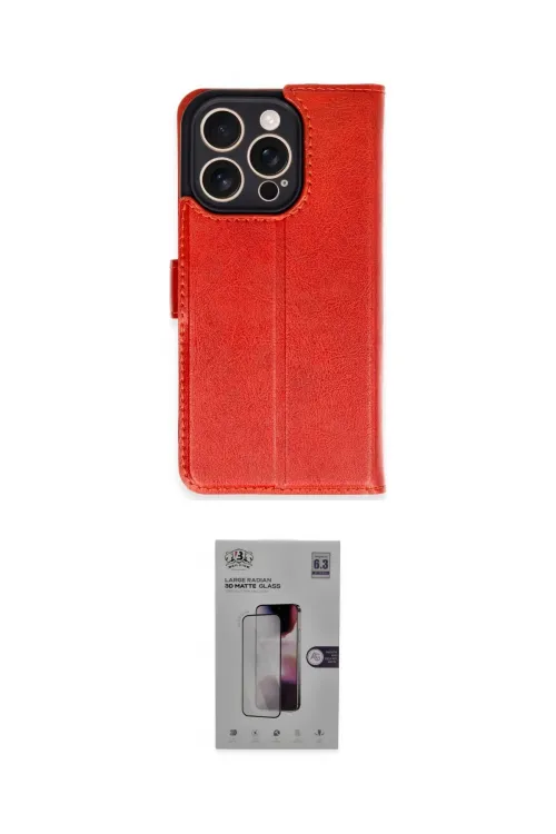 ieg™ iPhone 16 Pro Kılıf Siluet Işık Serisi - Siyah Bilvis 3D Mat Cam Ekran Koruyucu