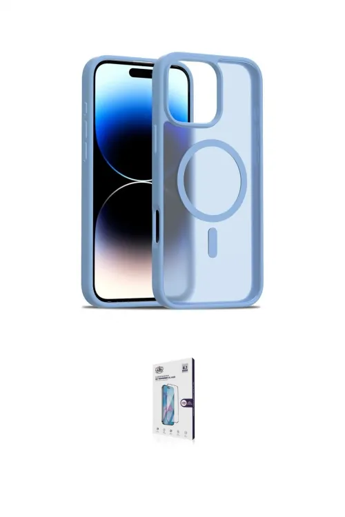 ieg™ iPhone 16 Pro Kılıf Siluet Minimal Prime - Siyah Bilvis 0.18mm Plus Cam Ekran Koruyucu