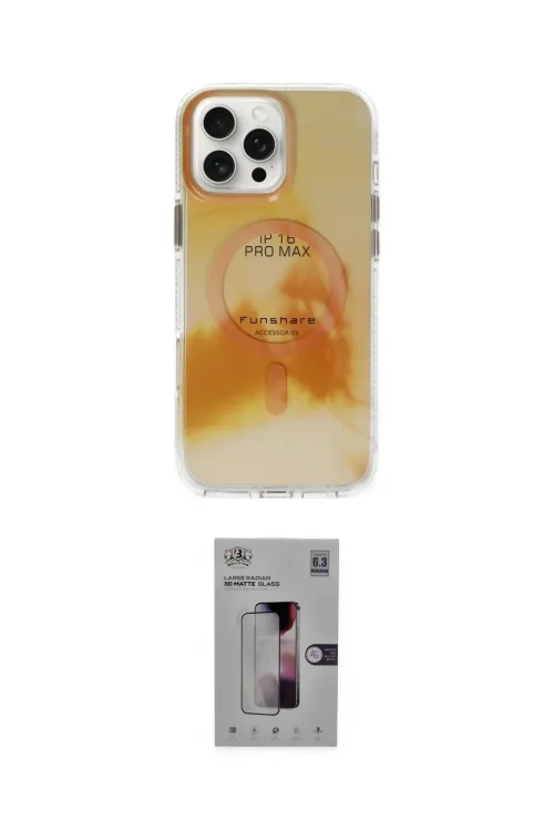 ieg™ iPhone 16 Pro Kılıf Ufuk Doku Prime - Siyah Bilvis 3D Mat Cam Ekran Koruyucu