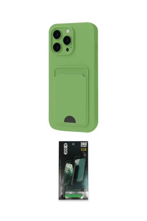 ieg™ iPhone 16 Pro Kılıf Vadi Çizgi Prime - Siyah 360 Mat Full Body Arka Koruyucu