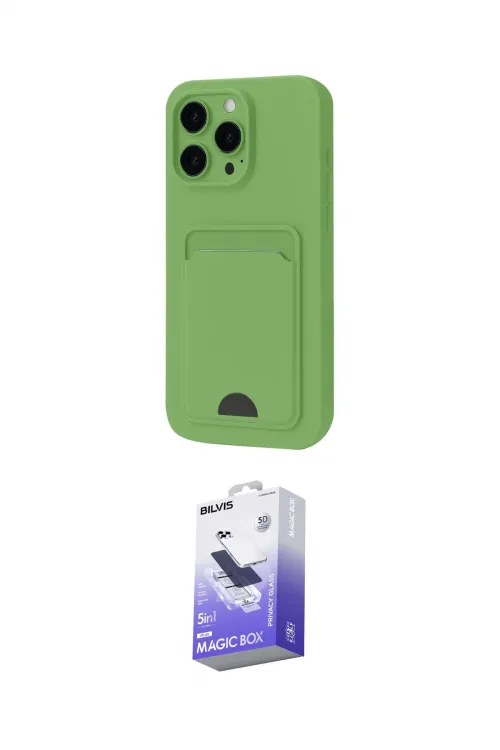 ieg™ iPhone 16 Pro Kılıf Vadi Çizgi Prime - Siyah Bilvis 5in1 5D Magic Hayalet Cam Ekran Koruyucu