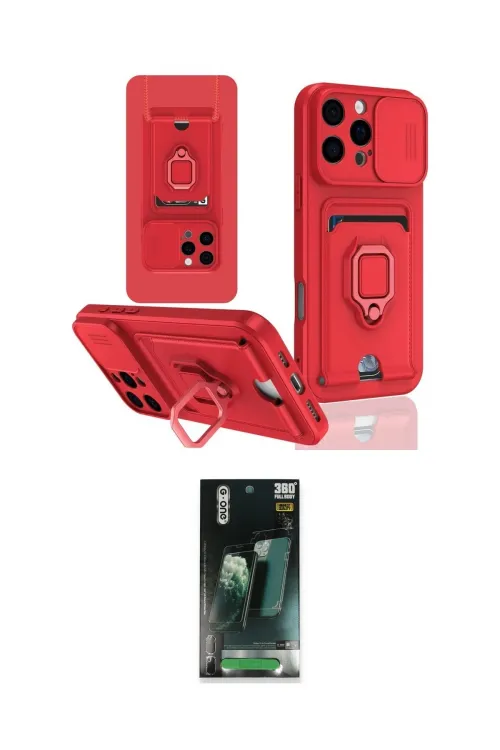ieg™ iPhone 16 Pro Kılıf Vadi Form Prime - Siyah 360 Mat Full Body Arka Koruyucu