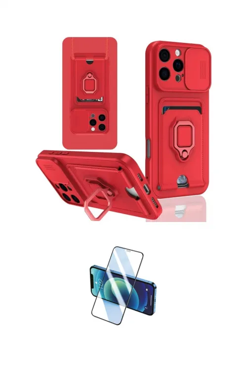ieg™ iPhone 16 Pro Kılıf Vadi Form Prime - Siyah 3D Antistatik Cam Ekran Koruyucu