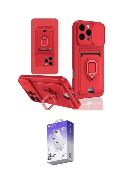ieg™ iPhone 16 Pro Kılıf Vadi Form Prime - Siyah Bilvis 5in1 3D Magic Cam Ekran Koruyucu