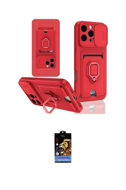 ieg™ iPhone 16 Pro Kılıf Vadi Form Prime - Siyah Buffer Hayalet Cam Ekran Koruyucu