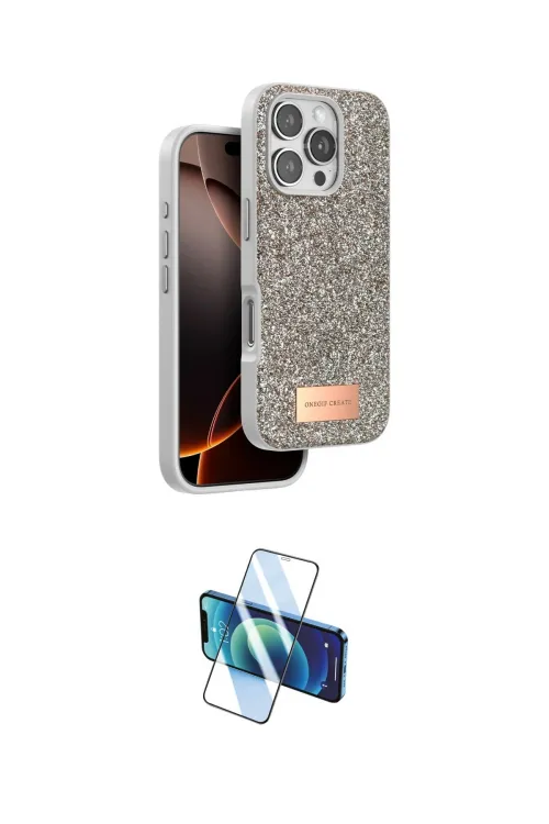 ieg™ iPhone 16 Pro Kılıf Vadi Klasik Serisi - Siyah 3D Antistatik Cam Ekran Koruyucu