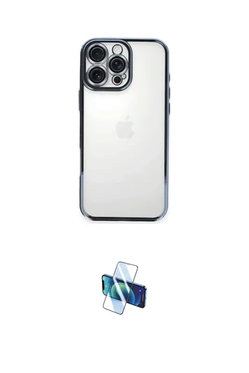 ieg™ iPhone 16 Pro Kılıf Vadi Minimal - Siyah 3D Antistatik Seramik Nano Ekran Koruyucu