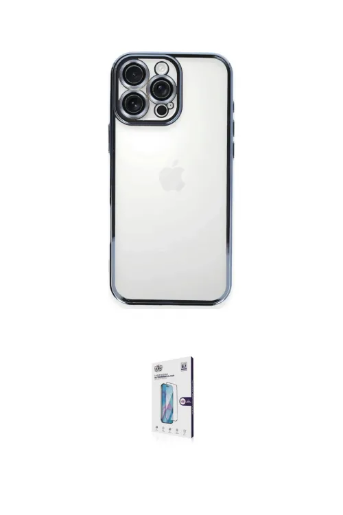 ieg™ iPhone 16 Pro Kılıf Vadi Minimal - Siyah Bilvis 0.18mm Plus Cam Ekran Koruyucu