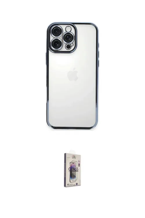 ieg™ iPhone 16 Pro Kılıf Vadi Minimal - Siyah Bilvis 3D Cam Ekran Koruyucu