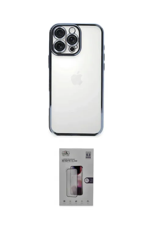 ieg™ iPhone 16 Pro Kılıf Vadi Minimal - Siyah Bilvis 3D Mat Cam Ekran Koruyucu