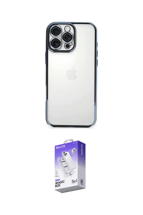 ieg™ iPhone 16 Pro Kılıf Vadi Minimal - Siyah Bilvis 5in1 3D Magic Cam Ekran Koruyucu