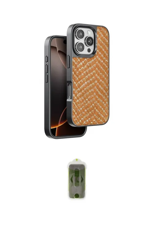 ieg™ iPhone 16 Pro Kılıf Vadi Özel Seri - Siyah Joko Magic 5D Hayalet Cam