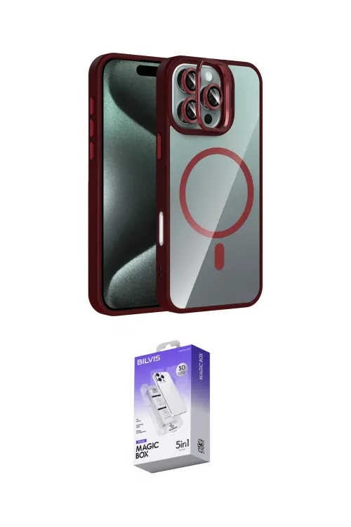 ieg™ iPhone 16 Pro Kılıf Yadigar Asil Koleksiyonu - Siyah Bilvis 5in1 3D Magic Cam Ekran Koruyucu