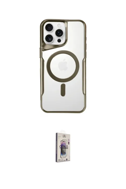 ieg™ iPhone 16 Pro Kılıf Yadigar Klasik Özel Seri - Siyah Bilvis 3D Cam Ekran Koruyucu