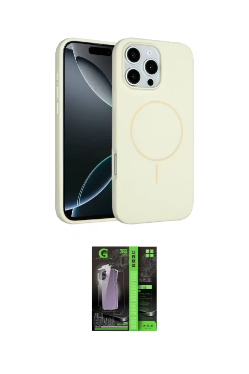 ieg™ iPhone 16 Pro Kılıf Yankı Form Serisi - Şeffaf 360 Full Body Arka Koruyucu